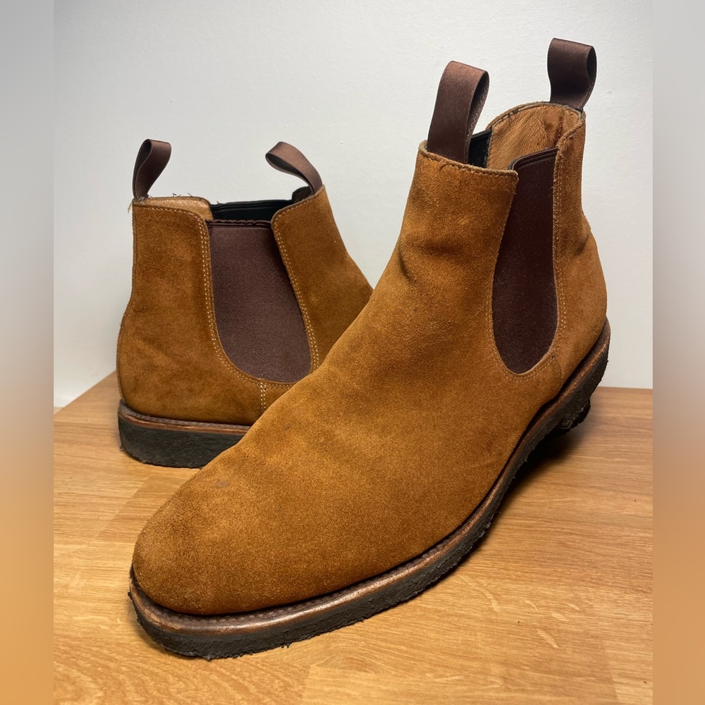 J Crew Suede Chelsea Boots Size 10